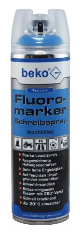 TecLine Fluoromarker Schreibspray 500 ml LEUCHTBLAU