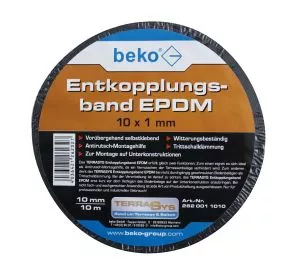 TERRASYS Entkopplungsband EPDM, 10 x 1 mm