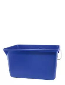 Kunststoffeimer 12 l schwarz, eckig, mit Metallbügel